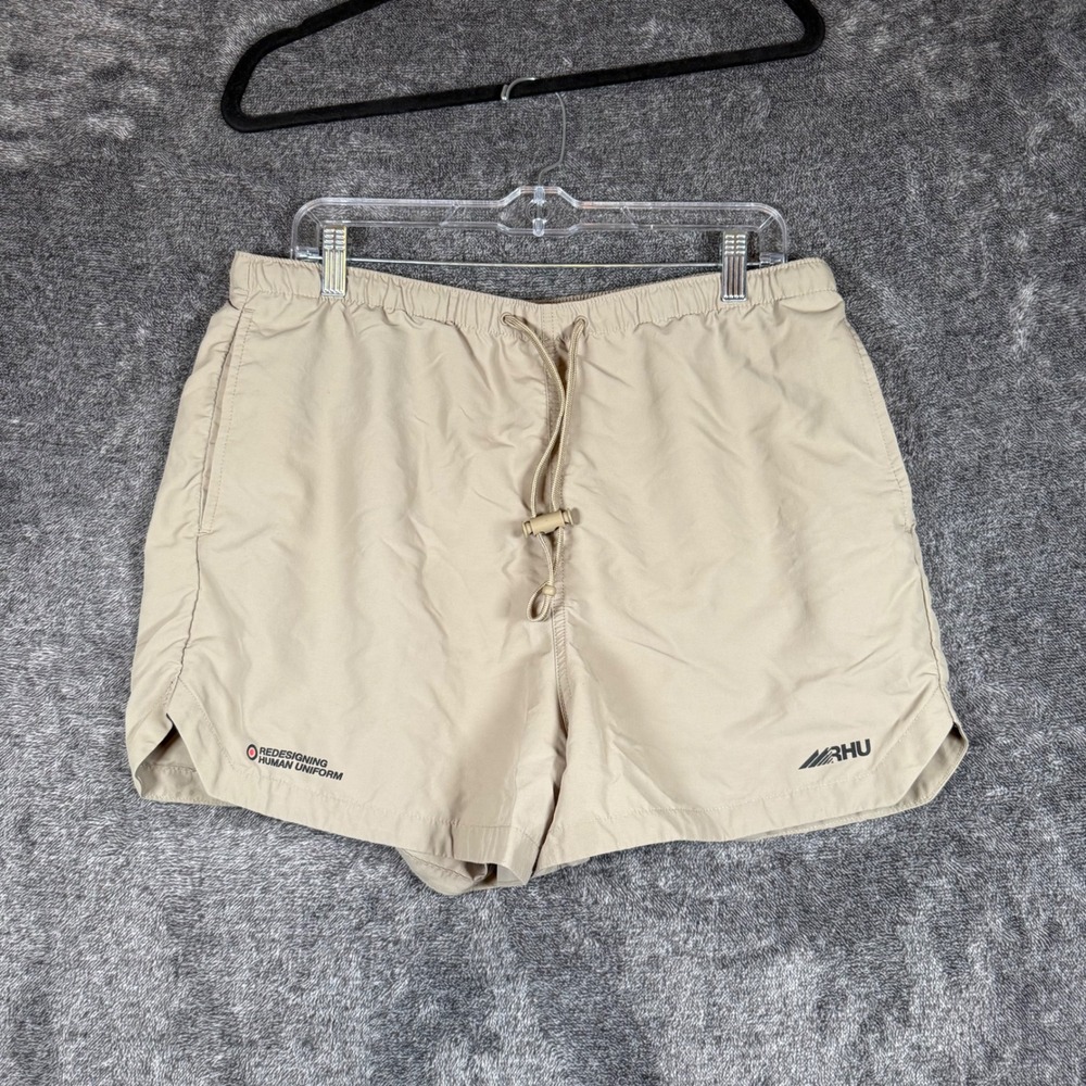 Zara Rhuigi RHU Tan Nylon Shorts Mens Large Redesigning Human Uniform Khaki